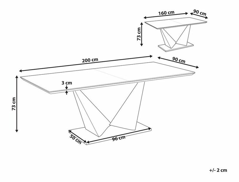 Blagovaonski stol Ask (siva) (za 8 i više osoba)