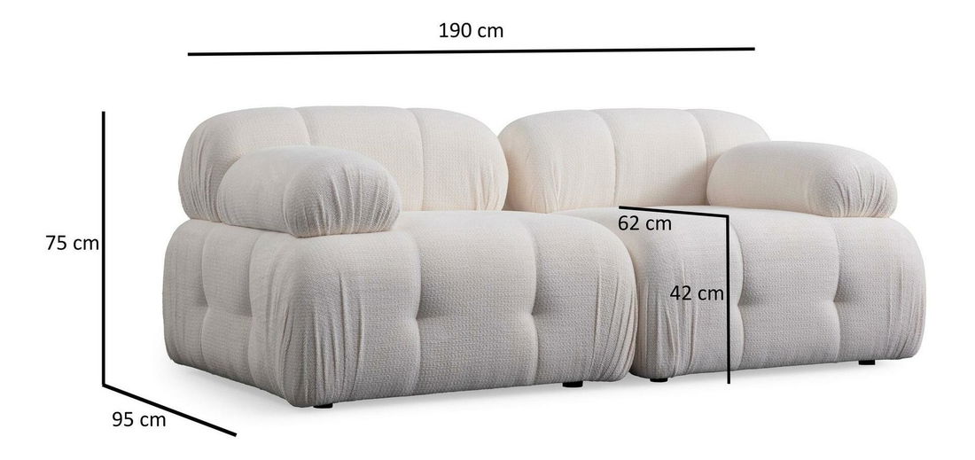 Colțar Pettit 2 (Alb)