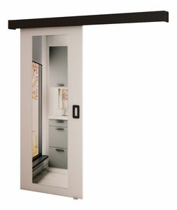 Klizna vrata 90 cm Bethany II (bijela mat + crna mat)