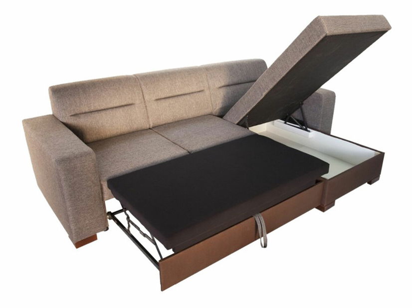 Rohová sedačka Enzo šenil hnedý (P)