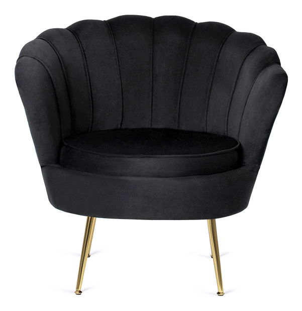 Kreslo Guarida (čierna) (s taburetkou)