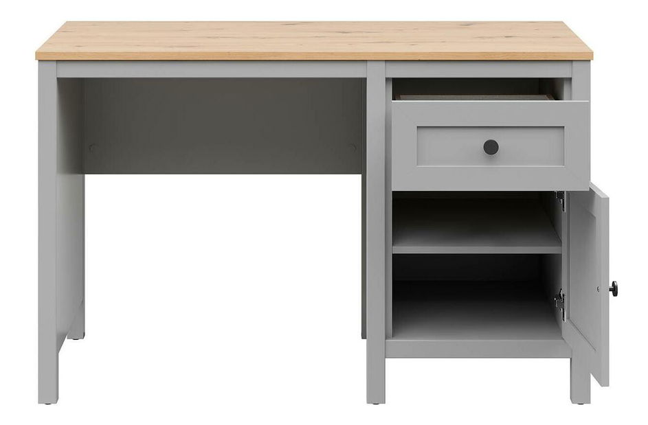 Radni stol Salga 1 (arktik siva + hrast artisan) 