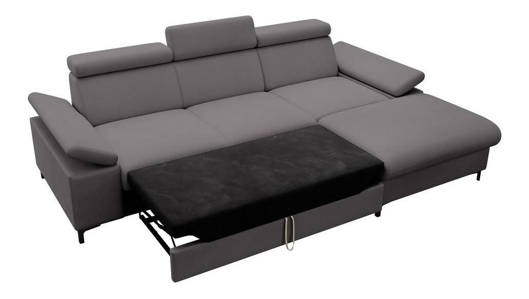 Sarokkanapé Miles (J) (sötétszürke + fekete)