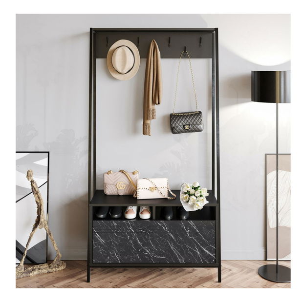 Set za predsoblje Dudulo (crni mramor)