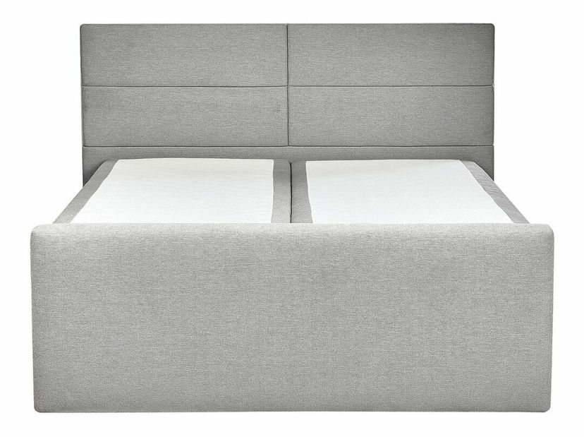 Manželská posteľ 180 cm Aoyun (sivá) (s roštom a matracom) (s úl. priestorom)