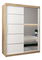 Ruhásszekrény 150 cm tükörrel Verika 2 150 (szonoma tölgy + fehér)