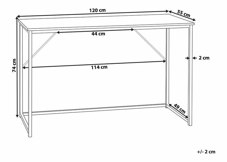 Masă PC Pemza (lemn închis)
