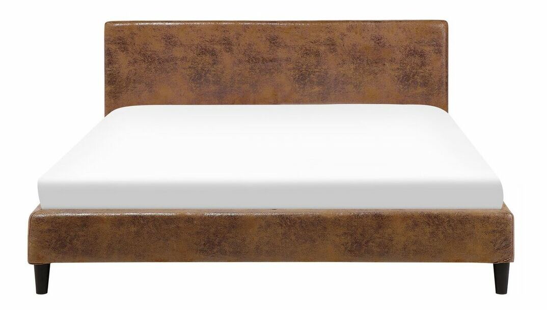 Manželská posteľ 160 cm FUTTI (s roštom) (hnedá)