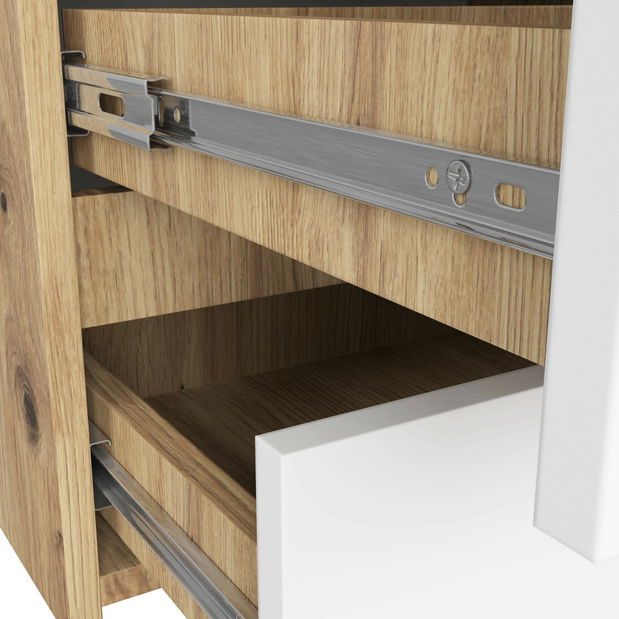 Komoda Crueldad (dub artisan + biela) *výpredaj