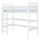 Pat etajat pentru copii 200x90 cm Milo (cu somieră) (Alb)