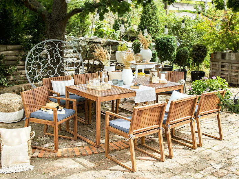 Set de masă pentru grădină Sasan (gri deschis)