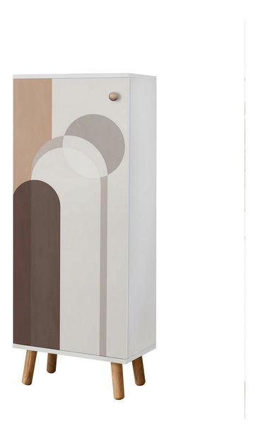 Set za predsoblje Beside 45 (bijela + kamen)