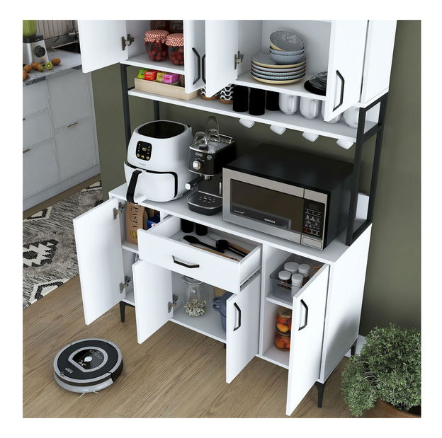 Set kuchynských skriniek Jenaretta 27 (biela + čierna)