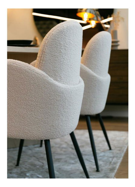 Jedálenská stolička Smith (svetlobéžová + čierna)