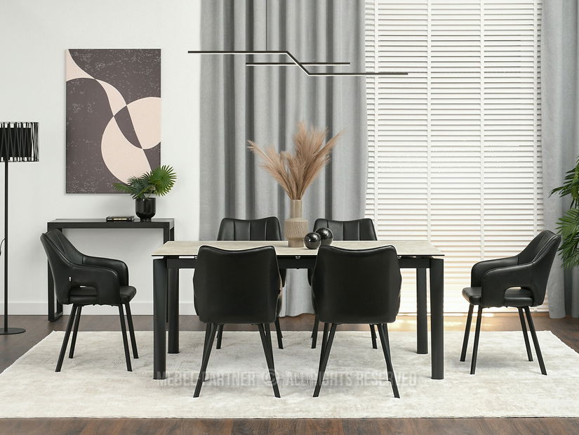 Scaun Carl (negru + auriu)