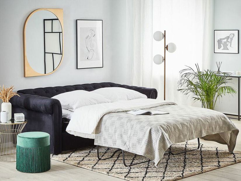 Baršunasti trosjed CHICHESTER (crna)