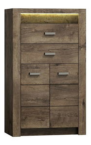 Comodă Nadenas N6 (Arin închis) (cu iluminat LED)