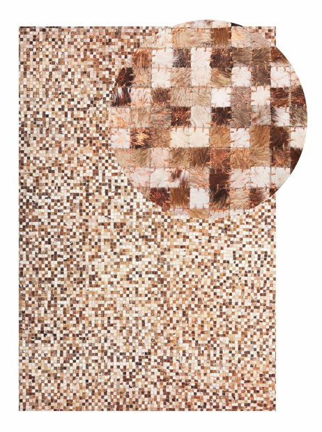 Koberec 140x200 cm TULRO (koža) (hnedá)