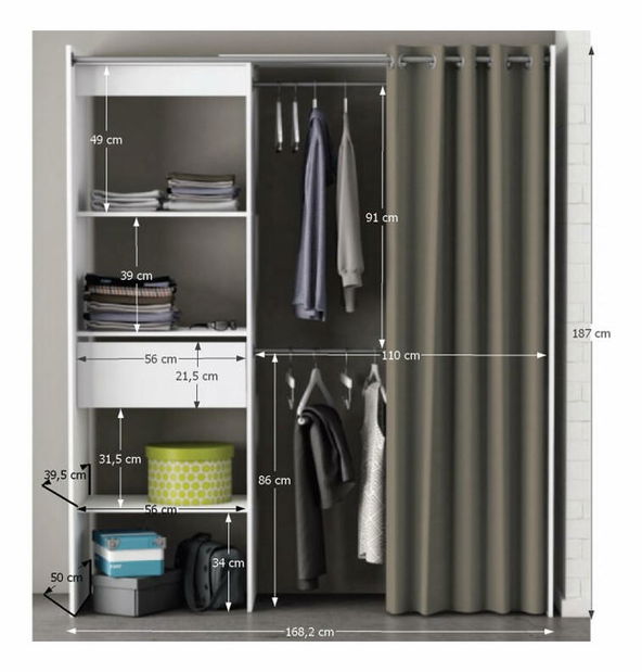 Organizator za garderobu Minuir (hrast sonoma) 