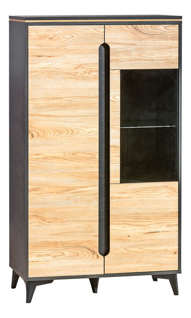 Vitrína typ GA5 Gema (sivá + horský jaseň)