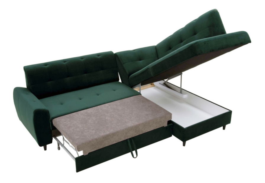 Rohová sedačka Asana (tmavozelená) (P)