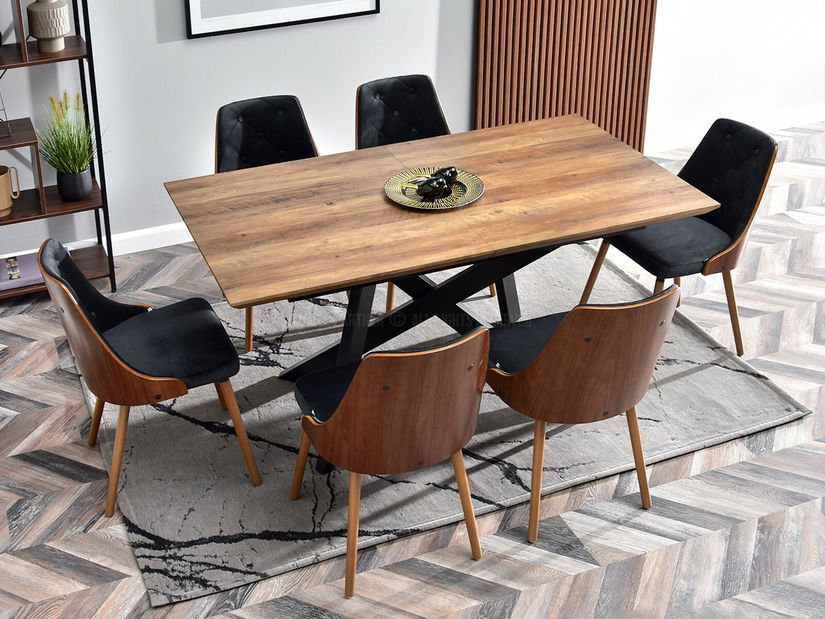 Scaun Mira (nuc închis + nuc)