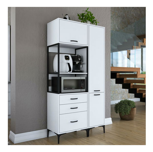 Ormar s policama Jenaretta 143 (bijela)