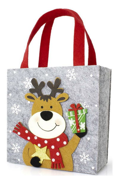 Plstený košíček so sobom RXL 424 (sivá)