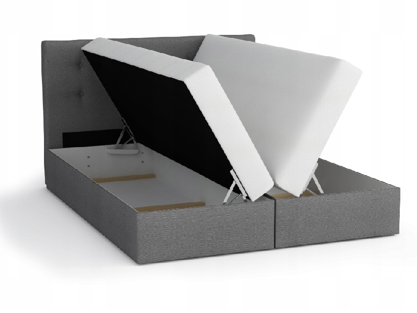 Bračni krevet Boxspring 180x200 cm Karum Comfort (svijetlosmeđa) (s podnicom i madracem)