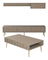 Set mobilier living Lyantela (tmavoBej + Auriu)