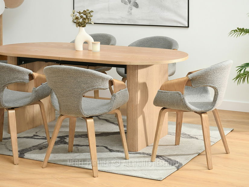 Stolička Kurt (dub sivý + dub)