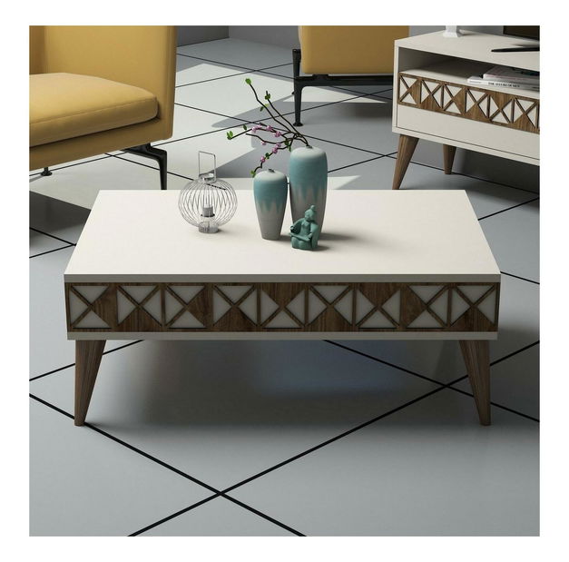 Konferenčný stolík Loop (krémová)