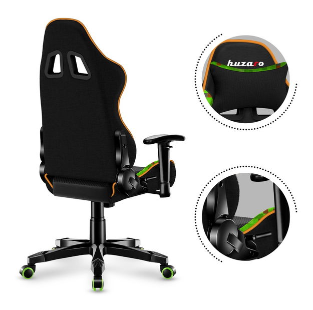 Scaun gaming pentru copii Rover 6 (negru + verde)
