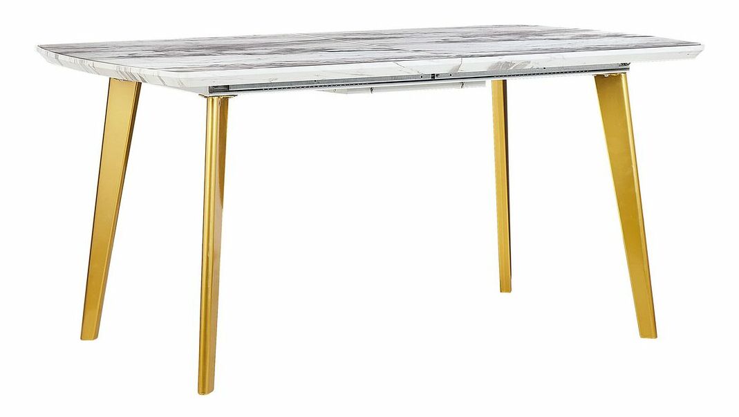 Jedálenský stôl MATTILDA (sivá + zlatá) (pre 6 až 8 osôb)