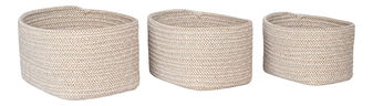 3 darabos kosár szett Cerelina (bézs)