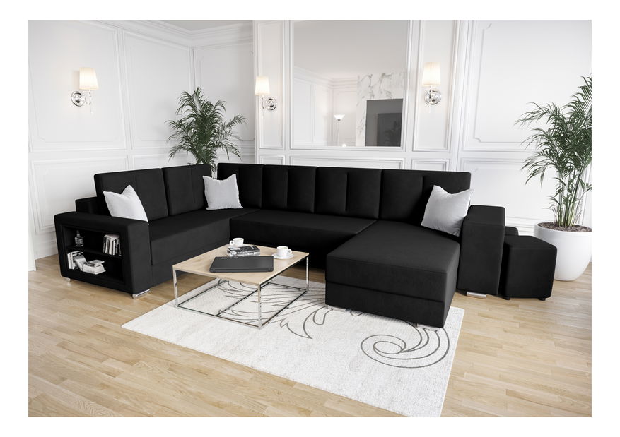 Kutna garnitura Kin (crna) (L)