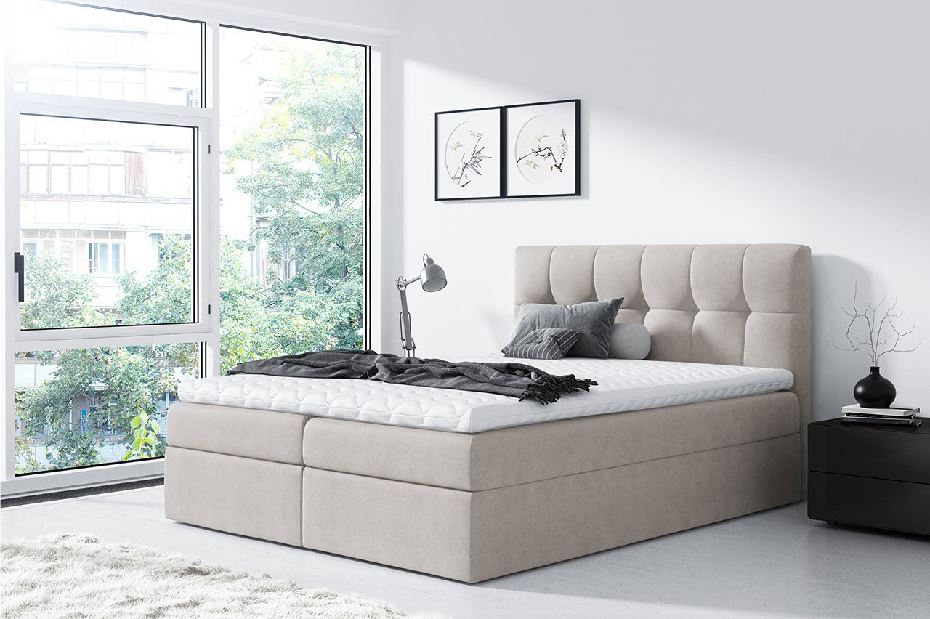 Manželská posteľ Boxspring Maddox (140x200) (Rico 1)