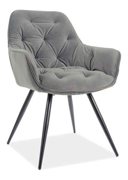 Jedálenská stolička Champlain (sivá + čierna)