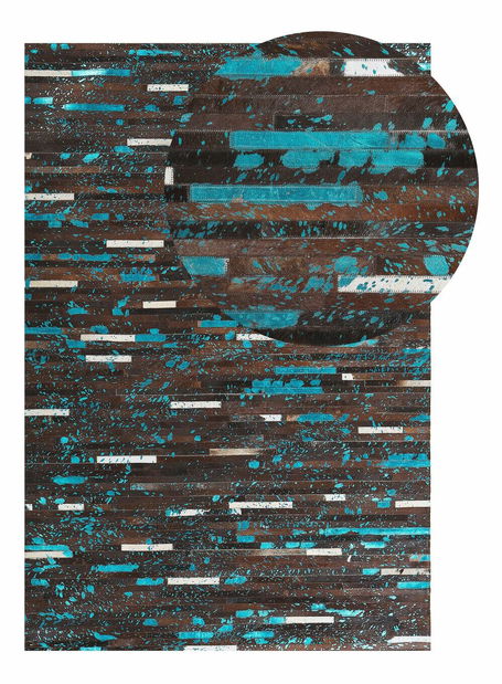 Szőnyeg 160x230 cm KASE (bőr) (barna)