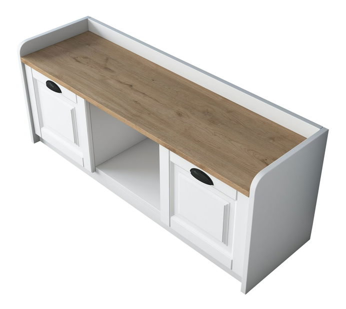 Ormarić za obuću Pixie 2 (bijela + orah)