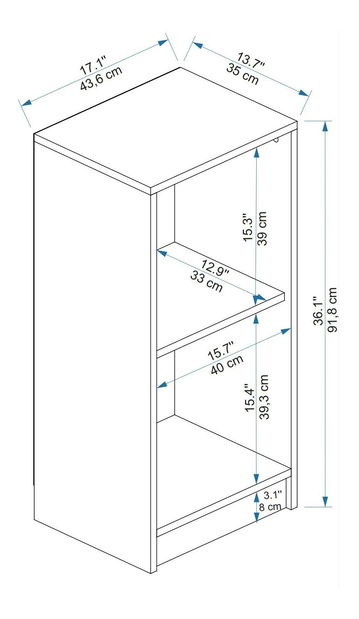 Skrinka Levipo 1 (borovica atlantická + béžová) 