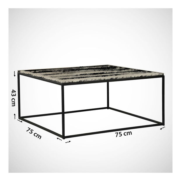 Dohányzóasztal Poline (fekete + fehér)