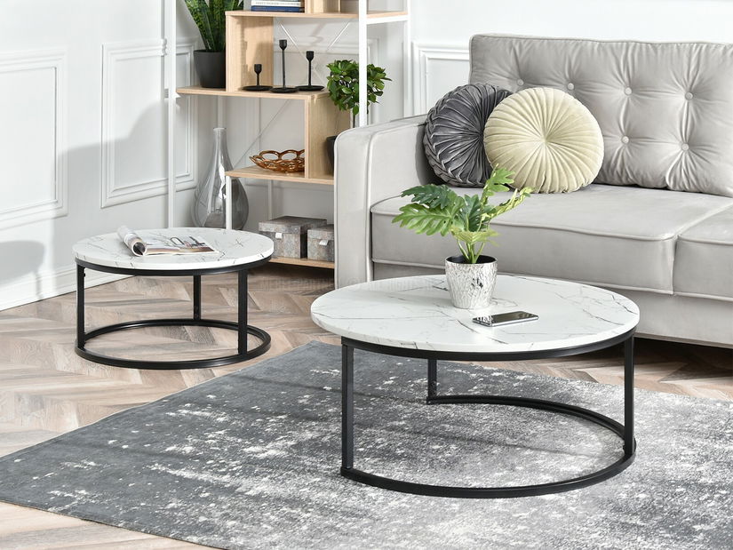 Konferenčný stolík Kolja Zest Xl (biela + čierna)