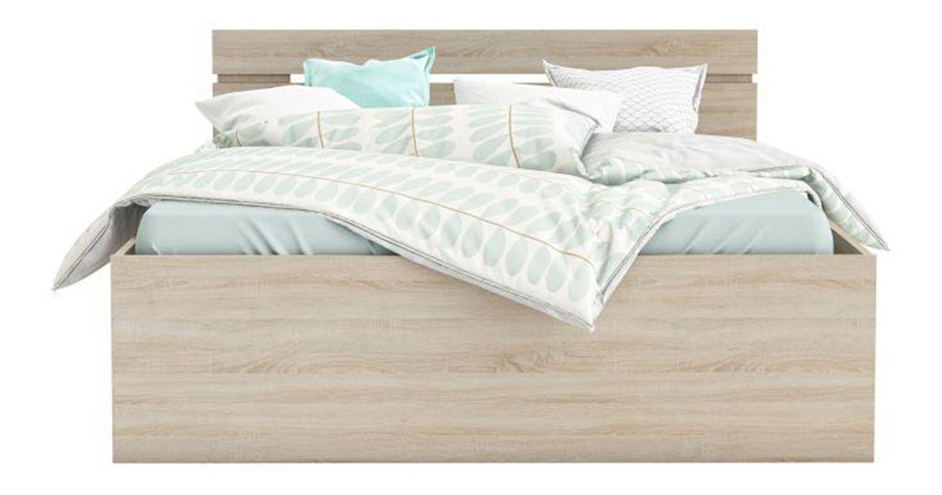 Pat matrimonial 140 cm Myriam (stejar sonoma) (fără saltea și somieră)