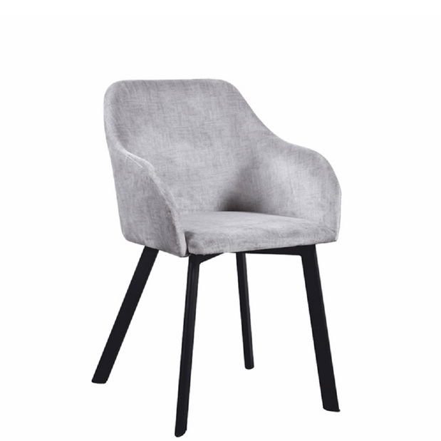 Scaun de sufragerie Talira (gri deschis + negru)