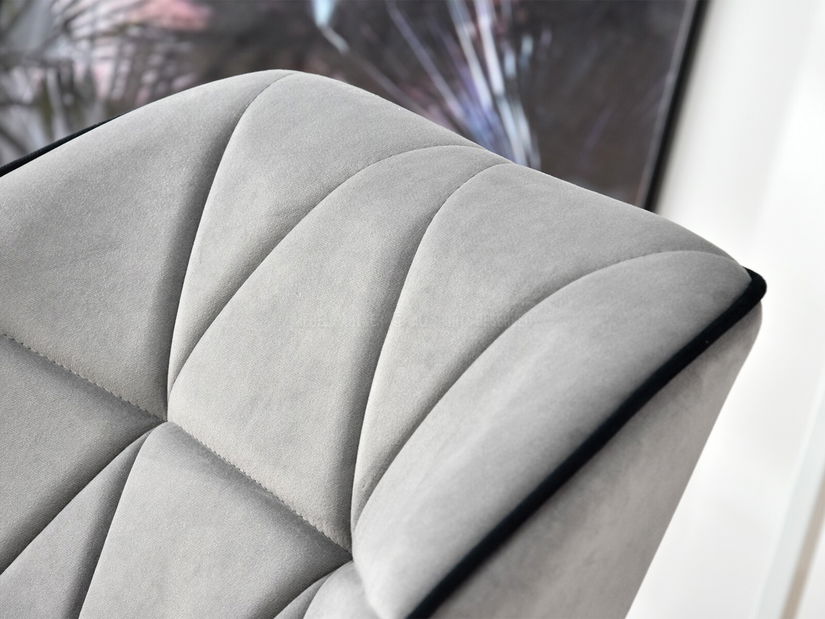 Fotoliu Velma S (gri + negru)