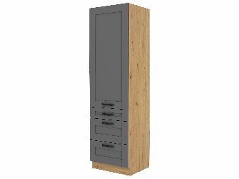 Dulap de bucătărie pentru alimente Lucid 60 DKS 210 3S 1F (Stejar artisan + dustgrey)