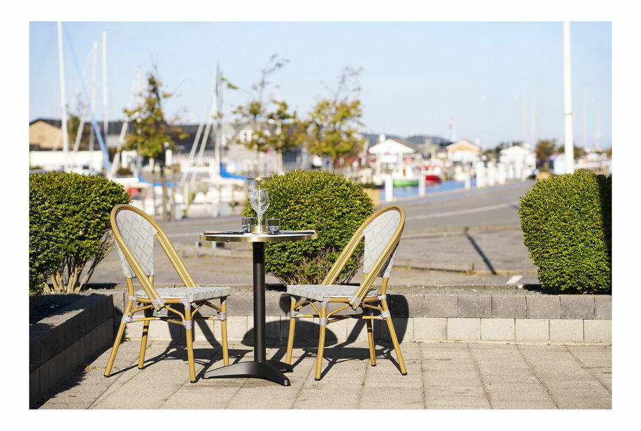 Bistro stôl Bsamira 1 (biela + čierna)