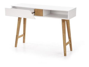 Masă PC Karry (Lemn natural + Alb)