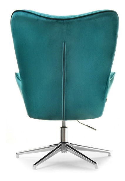 Kreslo Truni (tyrkysová + chrómová)